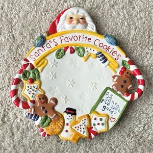 Figi | Vintage Santa's Favorite Cookies Holiday Plate